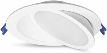 Adjustable Slim Downlight with Selectable CCT, 6-inch Round Aperture