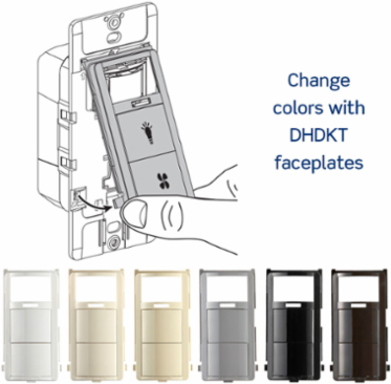 Decora Humidity Sensor & Fan Control with Light Switch, 1/4 HP