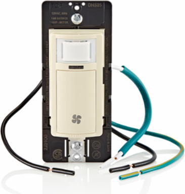 Decora In-Wall Humidity Sensor and Fan Control Switch, 1/4 HP, Residential Grade, Single Pole