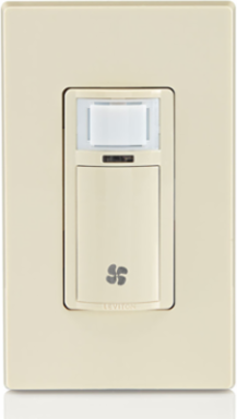 Decora In-Wall Humidity Sensor and Fan Control Switch, 1/4 HP, Residential Grade, Single Pole