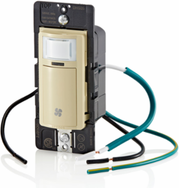 Decora In-Wall Humidity Sensor and Fan Control Switch, 1/4 HP, Residential Grade, Single Pole