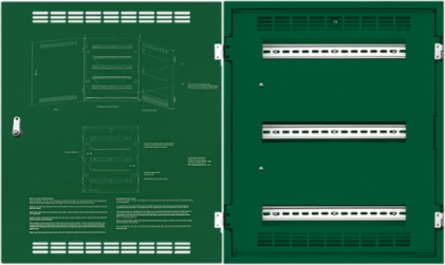 DIN Rail Rack Mount Enclosure 21 Inch x 25 Inch with 3 Rails