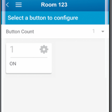Lumina RF Keypad Room Controller, 1 Button, 120-277VAC, Bluetooth Enabled