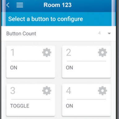 Lumina RF Keypad Room Controller, 4 Button, Bluetooth, 120-277VAC