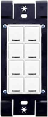 Lumina RF Keypad Room Controller, 8 Button, 120-277VAC Power