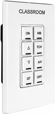 Lumina RF Keypad Room Controller, 8 Button, 120-277VAC Power