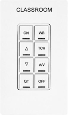 Lumina RF Keypad Room Controller, 8 Button, 120-277VAC Power