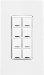 Lumina RF Keypad Room Controller, 8 Button, 120-277VAC Power