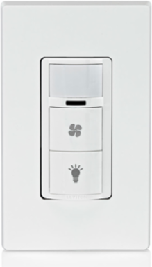 Decora In-Wall Occupancy Sensor & Fan Switch, 1/4 HP, Single Pole, 900 Sq Ft Coverage