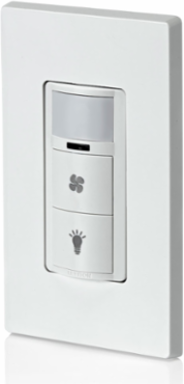Decora In-Wall Occupancy Sensor & Fan Switch, 1/4 HP, Single Pole, 900 Sq Ft Coverage