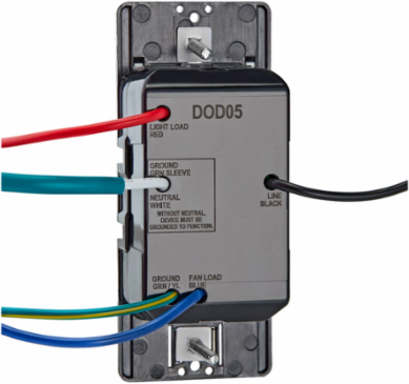 Decora In-Wall Occupancy Sensor & Fan Switch, 1/4 HP, Single Pole, 900 Sq Ft Coverage