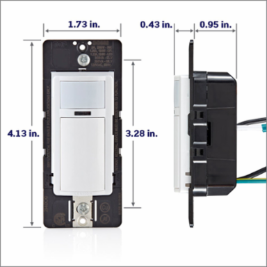 Decora Motion Sensor Light Switch, 180° Coverage, 2A, Ivory