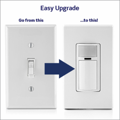 Decora Motion Sensor Light Switch, 300W LED/CFL, 600W Incandescent, 900 Sq. Ft. Coverage