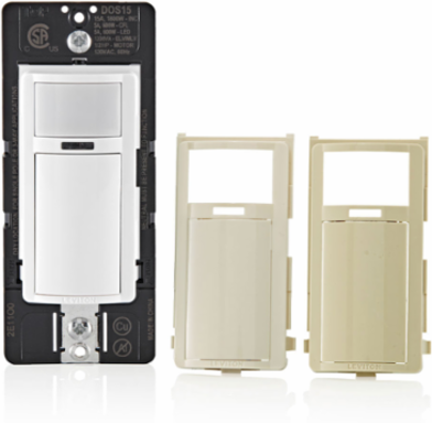 Decora Occupancy Motion Sensor Light Switch, 15A, 180° Coverage, Auto-On/Manual-On