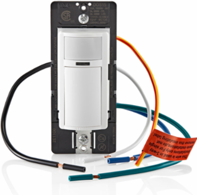 Decora Occupancy Motion Sensor Light Switch, 15A, 180° Coverage, Auto-On/Manual-On