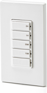 Decora 2-Hour Countdown Timer Switch, 15A, ½ HP, In-Wall, White