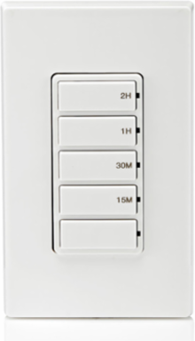 Decora 2-Hour Countdown Timer Switch, 15A, ½ HP, In-Wall, White