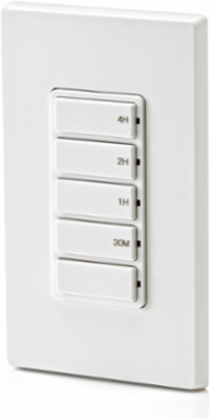 Decora Countdown Timer Switch, 15A, ½ HP, 4-Hour, 600W LED/CFL, In-Wall
