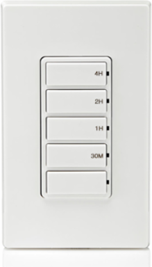 Decora Countdown Timer Switch, 15A, ½ HP, 4-Hour, 600W LED/CFL, In-Wall