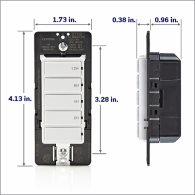 Decora 12-Hour Countdown Timer Switch, 15A, ½ HP, In-Wall Installation