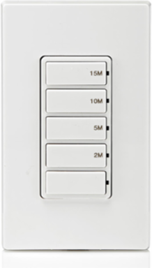 Decora Countdown Timer Switch, 15A, ½ HP, 15-Minute, In-Wall