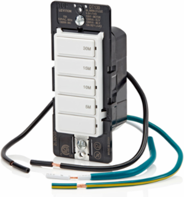 Decora Countdown Timer Switch, 30-Minute, 15A, ½ HP, In-Wall
