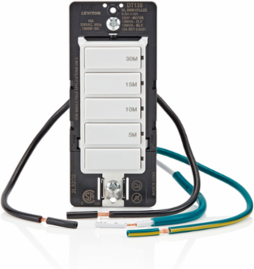 Decora Countdown Timer Switch, 30-Minute, 15A, ½ HP, In-Wall