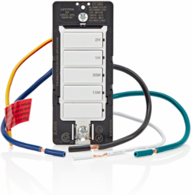 Decora In-Wall Countdown Timer Switch, 20A, 1 HP, 2-Hour Timer