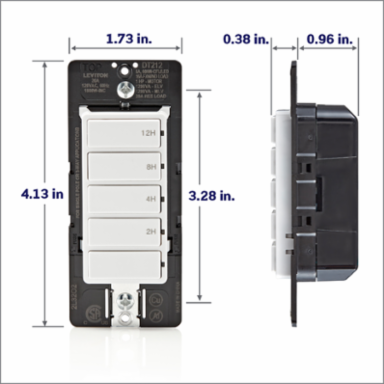 Decora 12-Hour Countdown Timer Switch, 20A, 1 HP, In-Wall Design