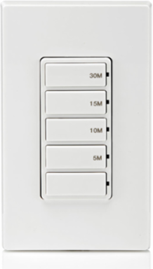 Decora In-Wall Countdown Timer Switch, 20A, 1 HP, 30-Minute, Multi-Timer