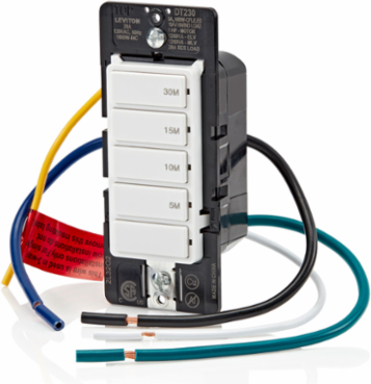Decora In-Wall Countdown Timer Switch, 20A, 1 HP, 30-Minute, Multi-Timer