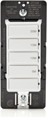 Decora In-Wall Countdown Timer Switch, 20A, 1 HP, 30-Minute, Multi-Timer