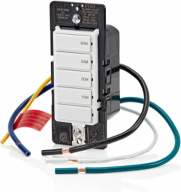 Decora In-Wall Countdown Timer Switch, 20A, 1 HP, 60-Minute Timer Options
