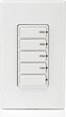 Decora In-Wall Countdown Timer Switch, 20A, 1 HP, 60-Minute Timer Options