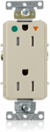 Decora Plus 15 Amp Hospital Grade Isolated Ground Duplex Outlet, Ivory