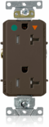 Decora Plus 20 Amp Isolated Ground Duplex Receptacle, Hospital Grade, Tamper-Resistant