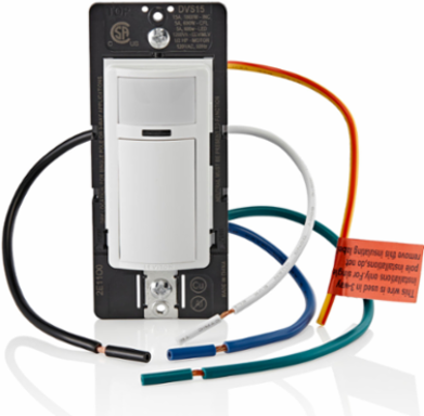 Decora Vacancy Motion Sensor Light Switch, 15A, 900 Sq. Ft Coverage, Manual-On