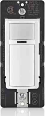 Decora Vacancy Motion Sensor Light Switch, 15A, 900 Sq. Ft Coverage, Manual-On
