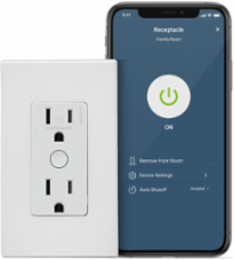Decora Smart Wi-Fi Tamper-Resistant Outlet, 15A Load Rating, 120VAC