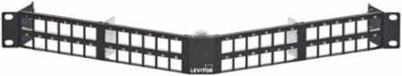 1RU Angled Fiber Patch Panel, 48 Ports, Universal Shielding, Cassette-Based