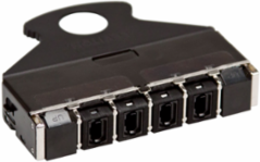 MTP-MTP Pass-Through Cassette with Simplex MTP Adapters, Black