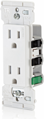 Decora Lever Edge 15 Amp / 20 Amp Tamper-Resistant Duplex Outlet, White