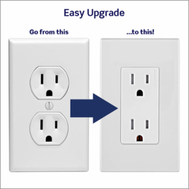 Decora Lever Edge 15 Amp / 20 Amp Tamper-Resistant Duplex Outlet, White