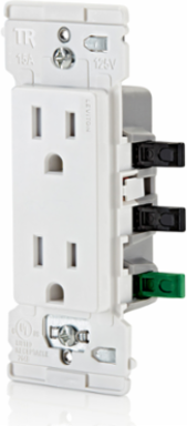 Decora Lever Edge 15 Amp / 20 Amp Tamper-Resistant Duplex Outlet, White