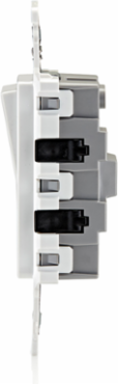 Lever Edge 15 Amp Rocker Switch, White, Thermoplastic, 120/277VAC