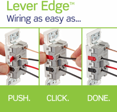 Lever Edge 15 Amp 3-Way Rocker Switch, 120/277 Volt, White