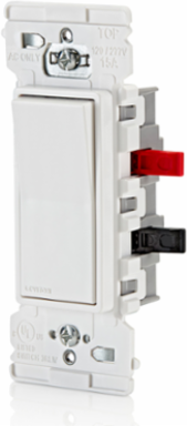 Lever Edge 15 Amp 3-Way Rocker Switch, 120/277 Volt, White