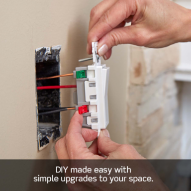 Lever Edge 15 Amp 3-Way Rocker Switch, 120/277 Volt, White