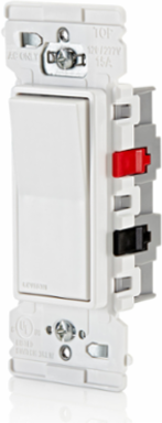 Lever Edge 15 Amp 3-Way Rocker Switch, 120/277 Volt, White