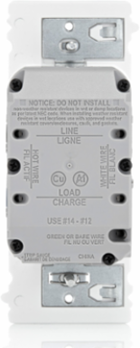 Lever Edge 15 Amp, Self Test, Tamper-Resistant GFCI, White